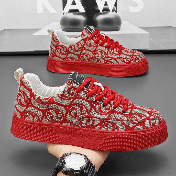 Baskets Mauro confortables pour homme, conception jacquard respirante. Idéales pour la marche urbaine et le style casual.