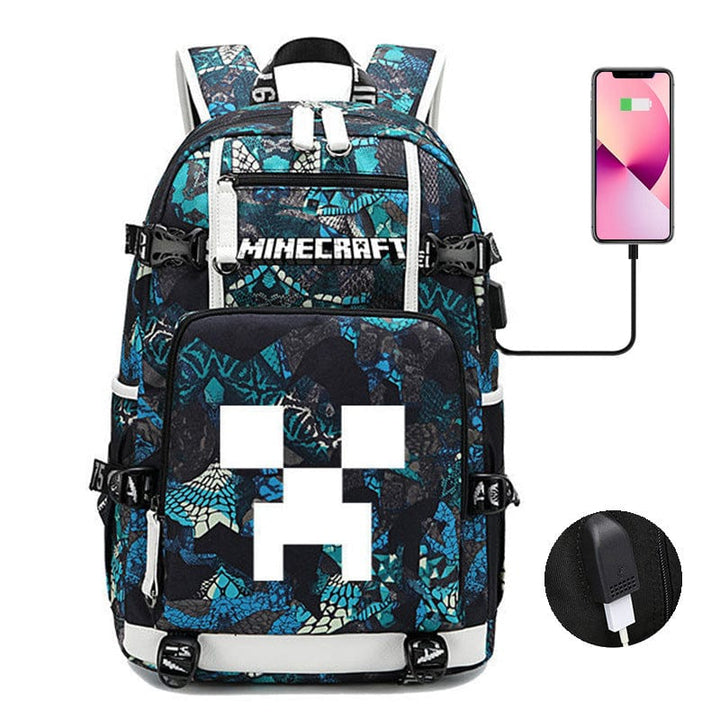 Face avant du cartable enfant, design ludique et fermeture facile. Un sac à dos pratique pour l'école.