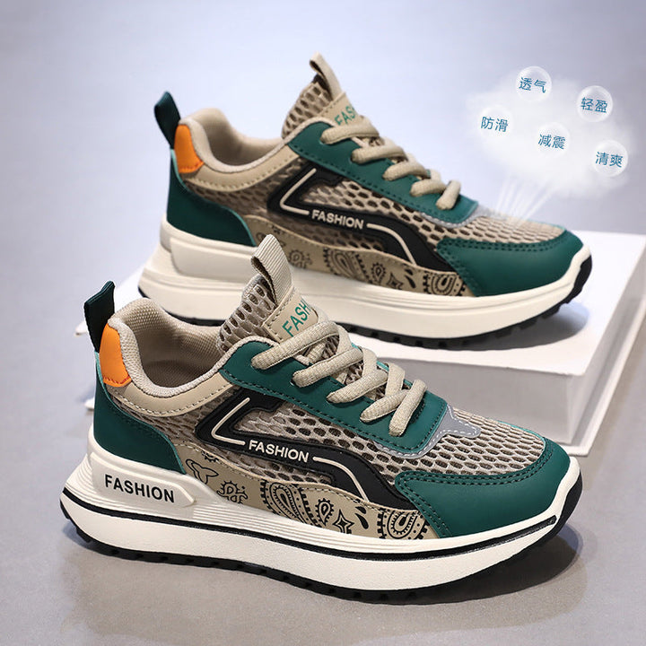 Vue d'ensemble des baskets Rasken hommes, design épuré. Chaussures urbaines respirantes légères, idéales pour le confort quotidien.