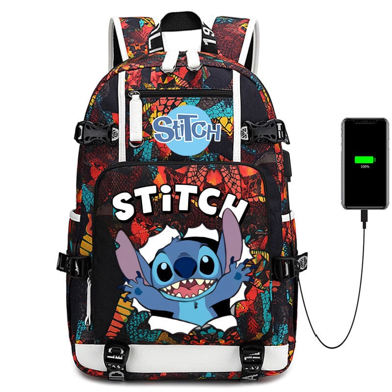 Cartable primaire Stitch, pour fille ou garçon, avec motifs du personnage préféré.