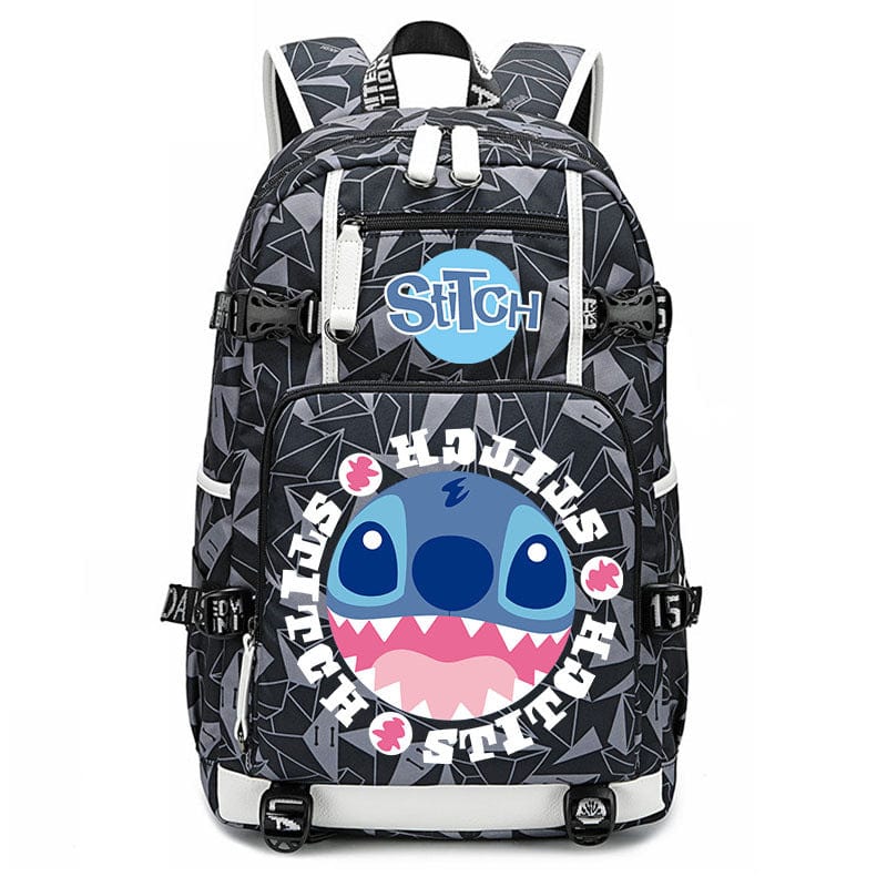 Sac scolaire Stitch original, robuste et spacieux pour les jeunes écoliers.