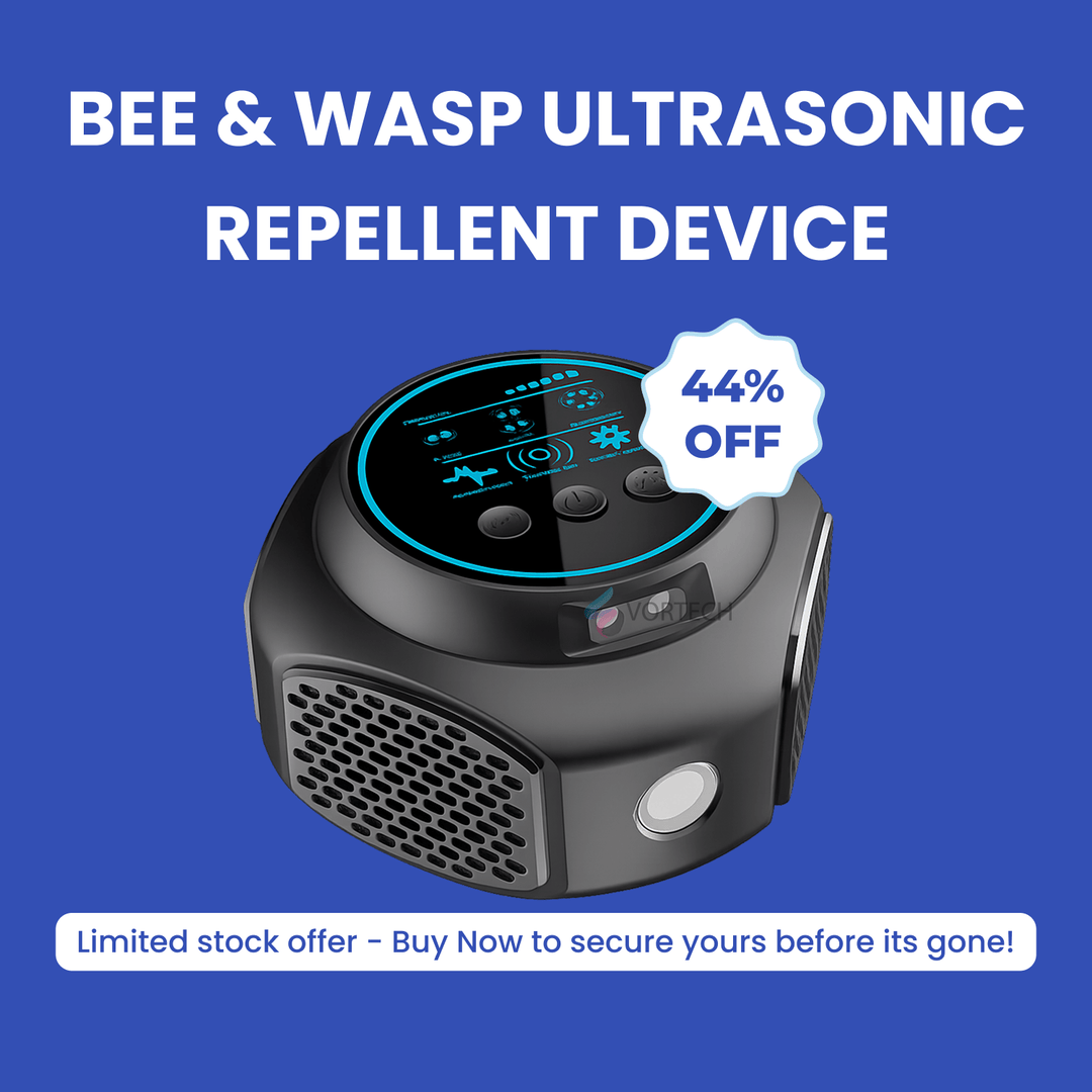Solution ultrasonique 360° pour éloigner abeilles et frelons du jardin, sans produits chimiques.