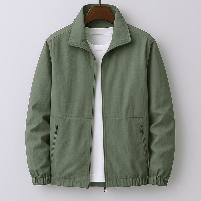 Veste d'été respirante pour homme, légère et confortable, parfaite pour le printemps. Vêtement casual chic.