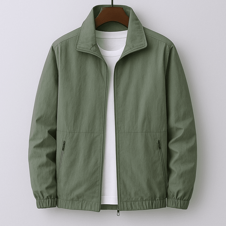 Veste d'été respirante pour homme, légère et confortable, parfaite pour le printemps. Vêtement casual chic.