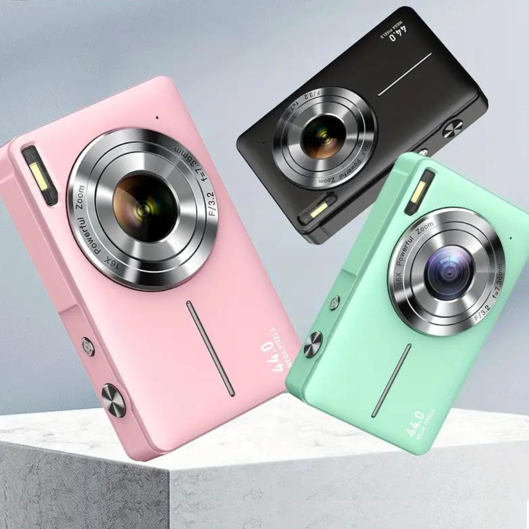 Appareil photo numérique vintage et rétro Snapora compact, parfait pour voyage, photo & vidéo 1080p.