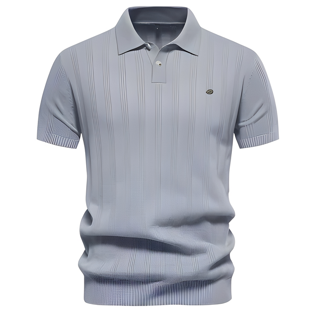 Chemise polo homme décontractée, style moderne et élégant. Vêtement confortable pour mode masculine polyvalente.