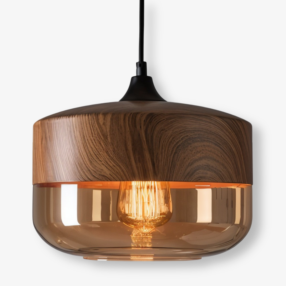 Suspension finition noire mate, style nordique rétro, éclairage de plafond pour cuisine ou salon moderne.