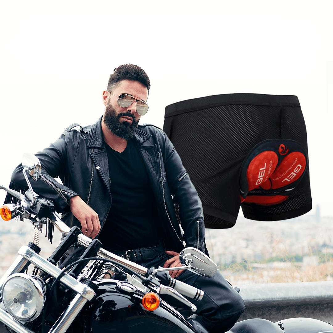 Short cycliste homme rembourré gel 5D, confort ultime pour vélo route et VTT, respirant.