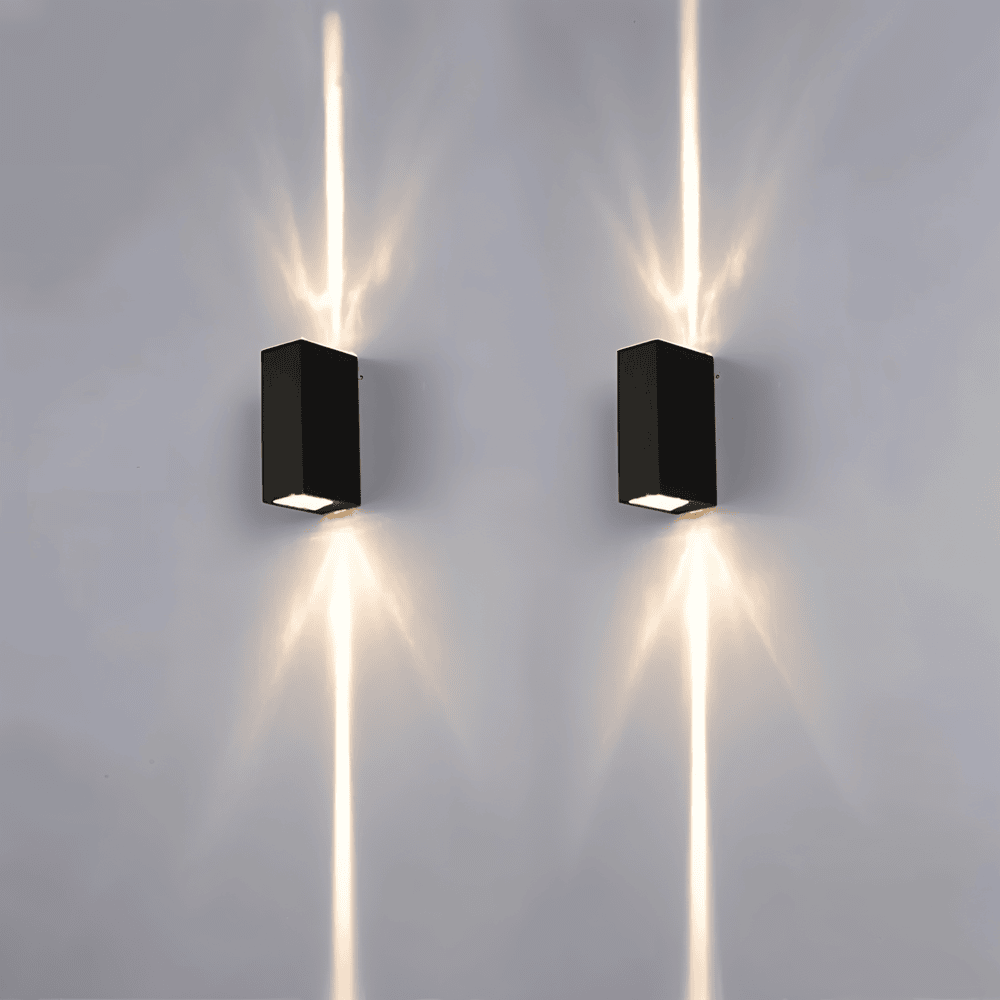 Applique murale LED étanche, style moderne et minimaliste, convient pour balcon, couloir ou salle de bain.
