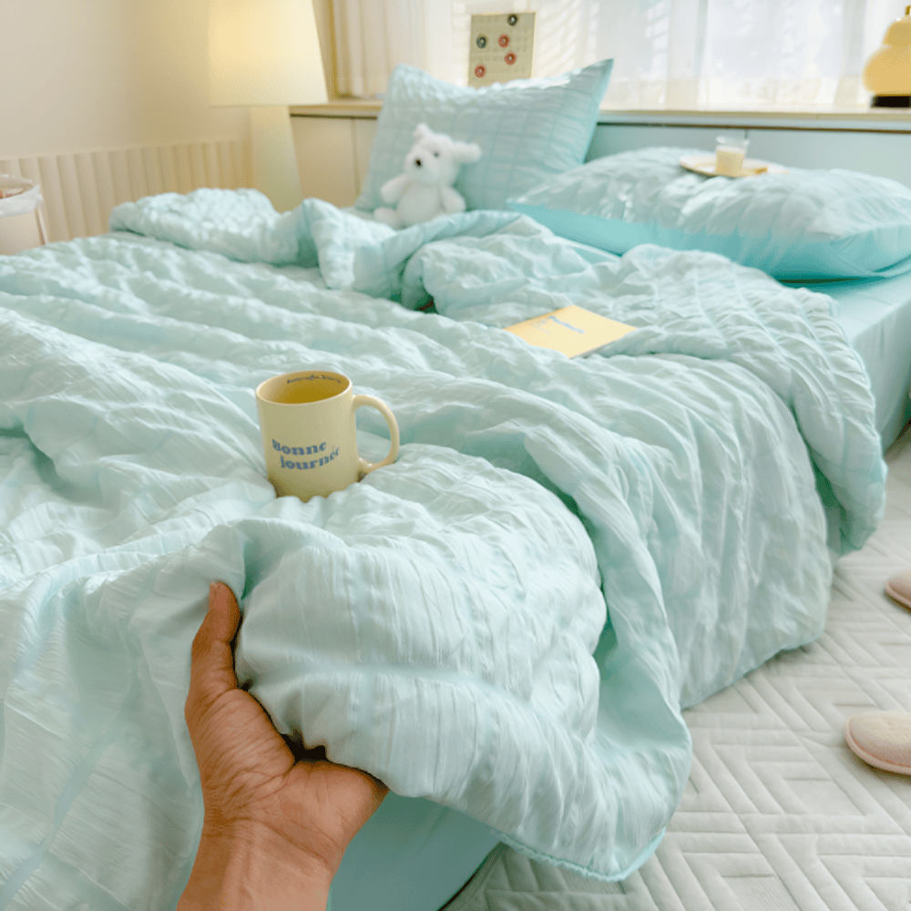 Profitez d'un confort frais avec ce plaid d'été respirant. Idéal comme couverture ou jeté de lit doux et léger.