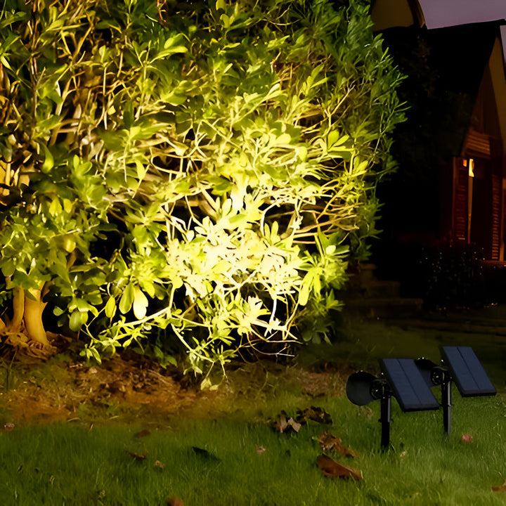 Lampe solaire LED polyvalente pour jardin, allée et terrasse, crée une ambiance extérieure élégante.