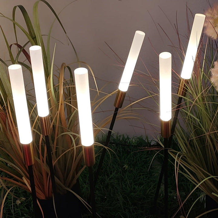Éclairage de jardin solaire étanche IP65, lampe moderne à énergie LED pour extérieur.