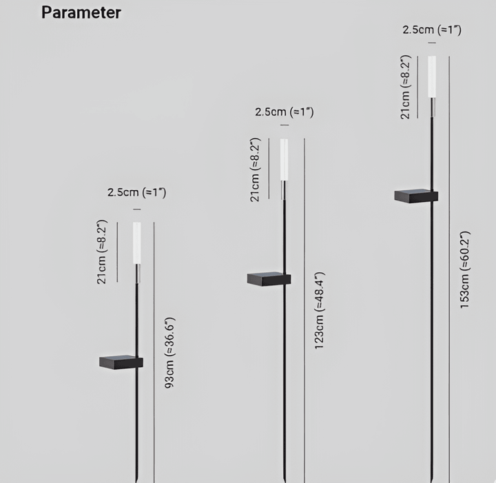 Lampe solaire moderne pour éclairage extérieur, jardin et allée, LED étanche IP65.