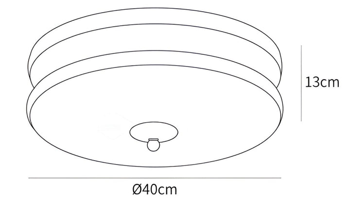 Luminaire LED rond crème, design Bauhaus, éclairage doux pour un salon ou une chambre.