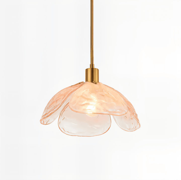 Éclairage LED suspendu, design floral unique, pour une décoration intérieure lumineuse.