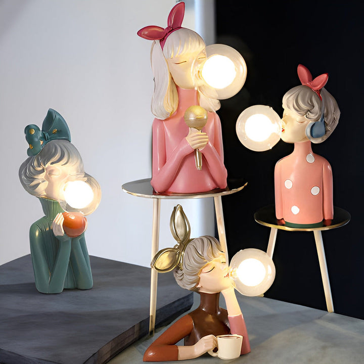 Éclairage d'ambiance avec la lampe féerique BubbleFairies, parfaite pour un espace de détente.
