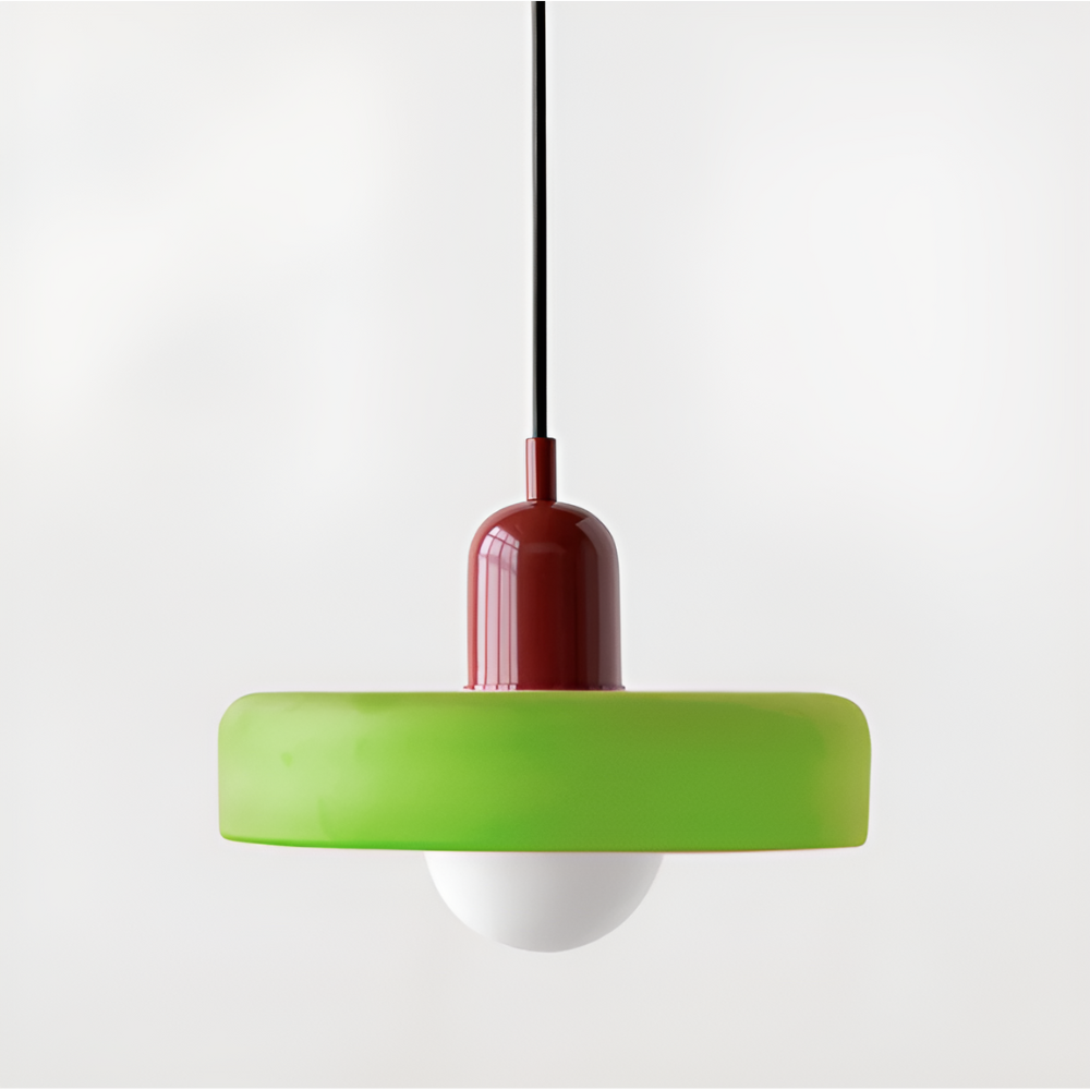 Lustre scandinave, suspension verre design, éclairage moderne pour ambiance zen.