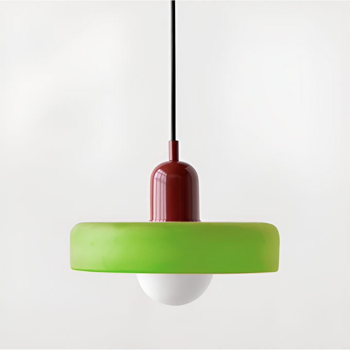 Lustre scandinave, suspension verre design, éclairage moderne pour ambiance zen.