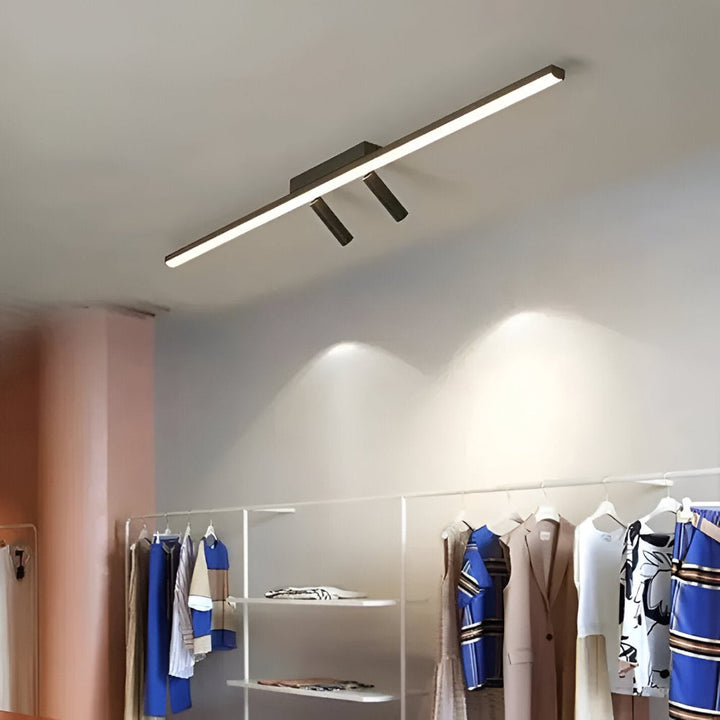 Économie énergie avec cette lampe sur rail LED moderne, éclairage intérieur efficace et design.