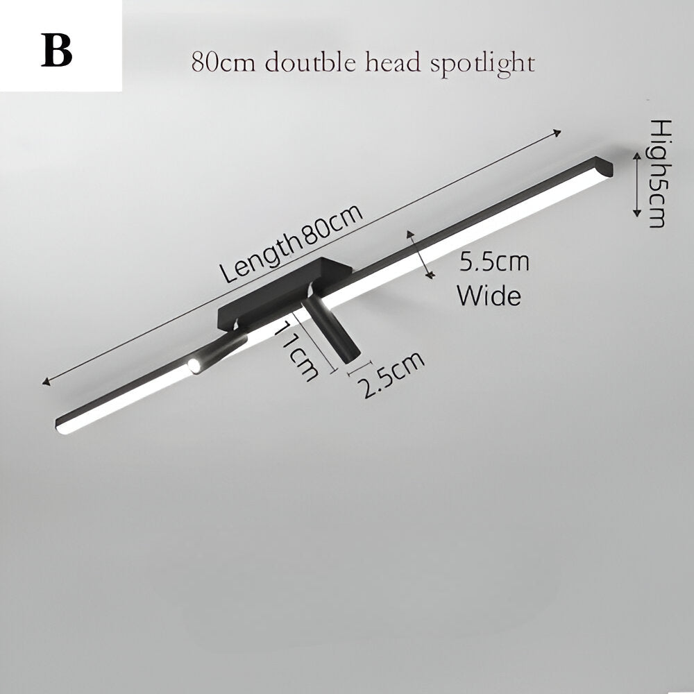 Lumière moderne et vive avec cette lampe sur rail LED, spots ajustables pour une économie d'énergie.