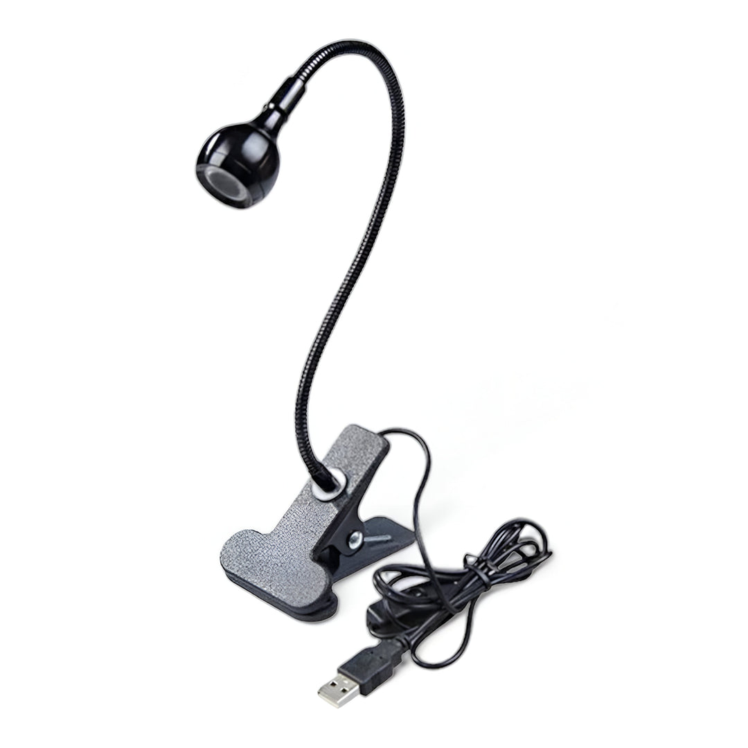 Lampe de bureau LED flexible avec pince, éclairage USB puissant et orientable pour tout espace.