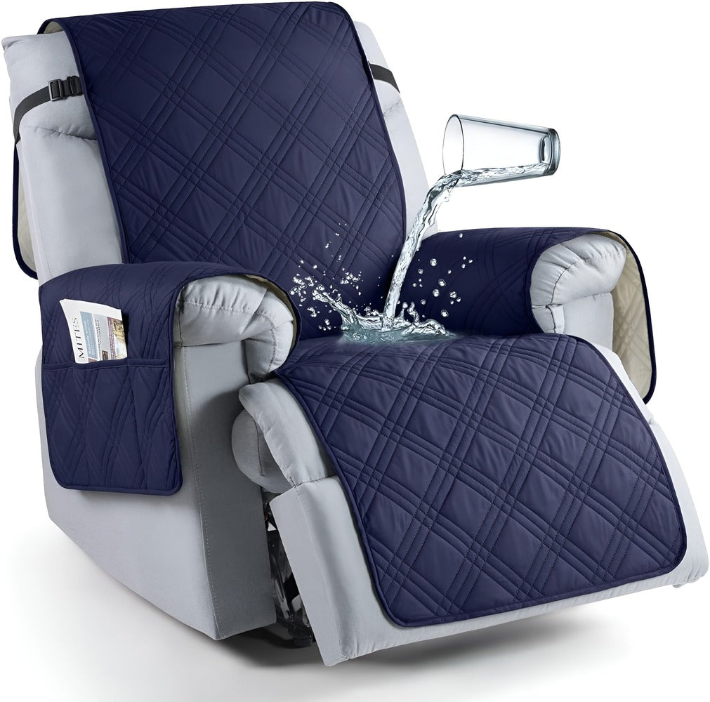 Housse fauteuil rouge, protection meuble antidérapante durable contre l'usure quotidienne.