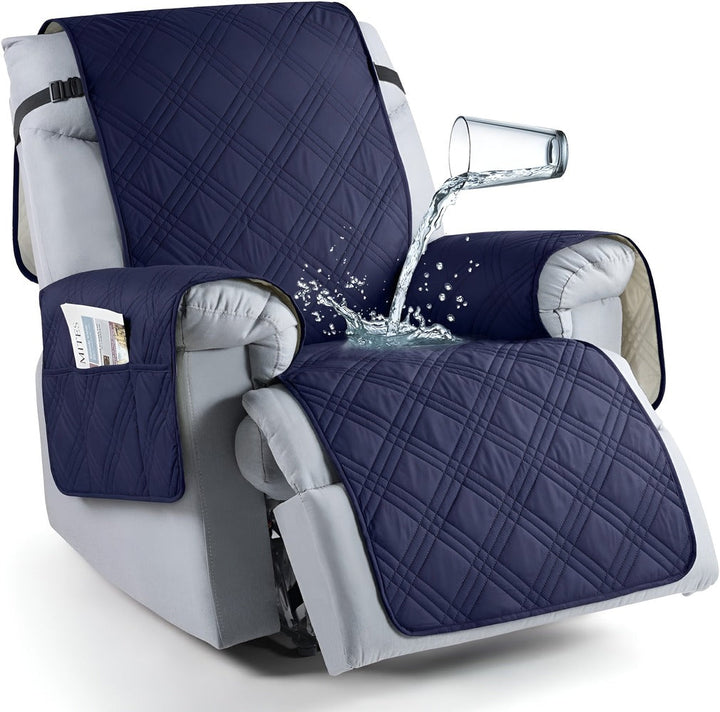 Housse fauteuil rouge, protection meuble antidérapante durable contre l'usure quotidienne.
