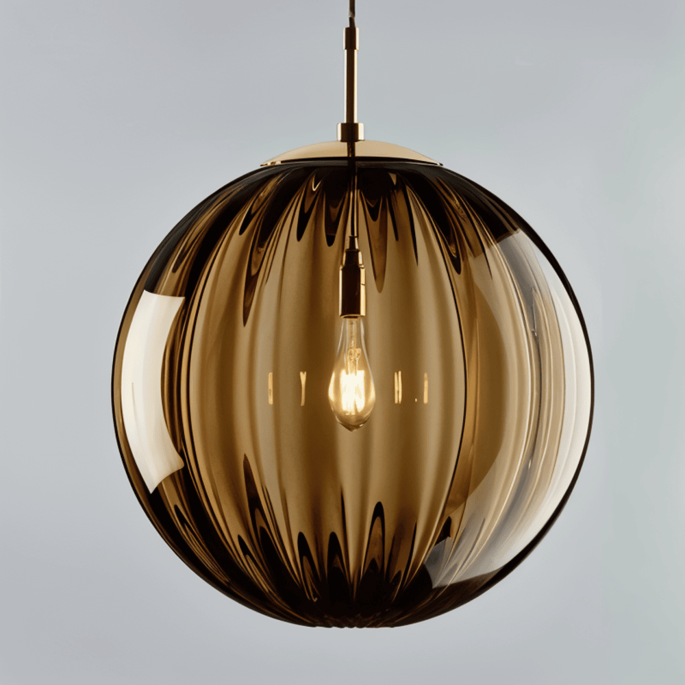 Lampe pendante ajustable, style nordique, globes en verre teinté, ambiance unique et moderne.