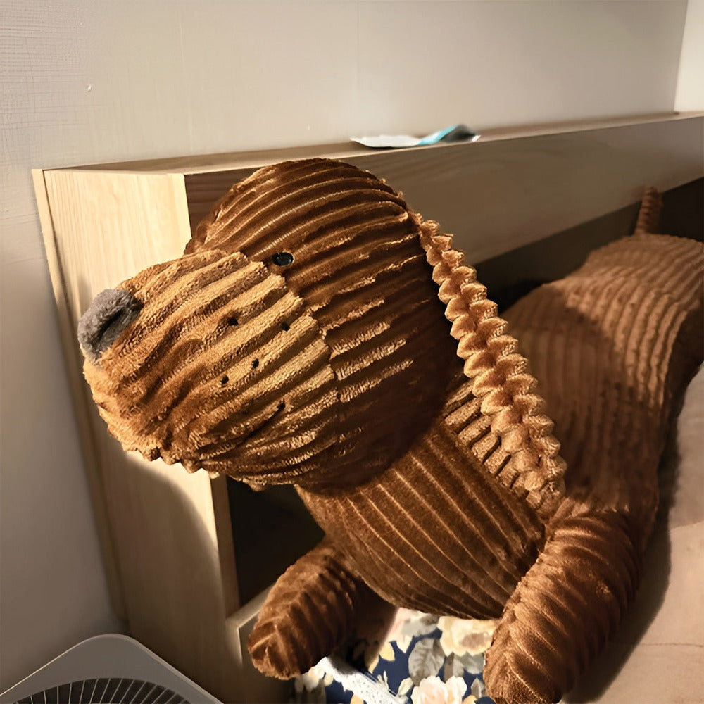 Peluche teckel doux et câlin, coussin pour enfants et adultes, décoration mignonne de chambre.