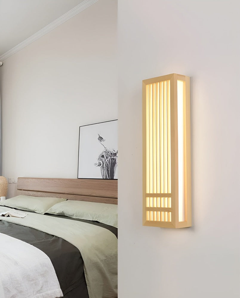 Lampe murale design zen DoaGlow, éclairage doux, décoration intérieure élégante et apaisante.