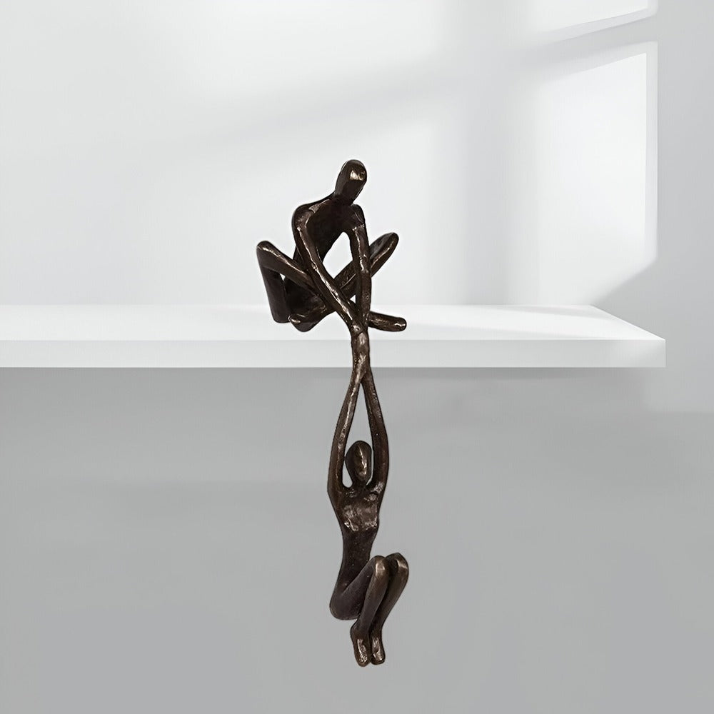 Sculpture abstraite romantique couple, cadeau idéal mariage ou anniversaire, pour embellir la maison.
