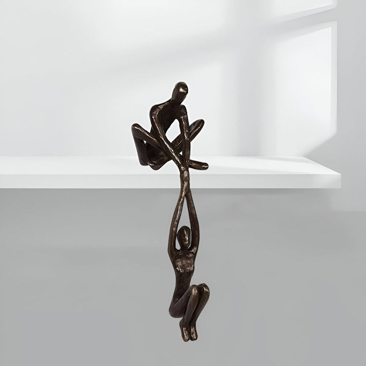 Sculpture abstraite romantique couple, cadeau idéal mariage ou anniversaire, pour embellir la maison.