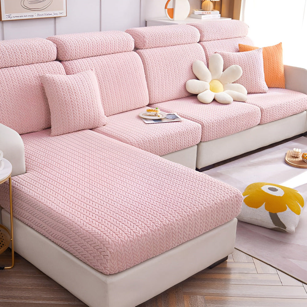 Protection canapé anti-taches: housse jacquard extensible pour salon, douce et résistante.