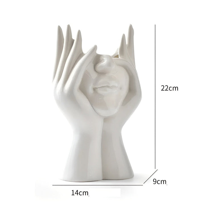 Ambiance zen avec ce vase design à visage humain, élément décoratif apaisant pour votre intérieur.