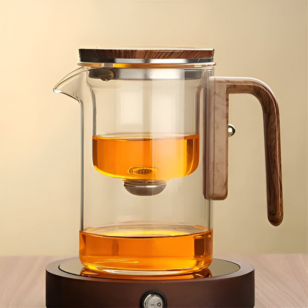 Cadeau idéal: théière en verre avec filtre pour thé en vrac, disponible en 520ml et 720ml.