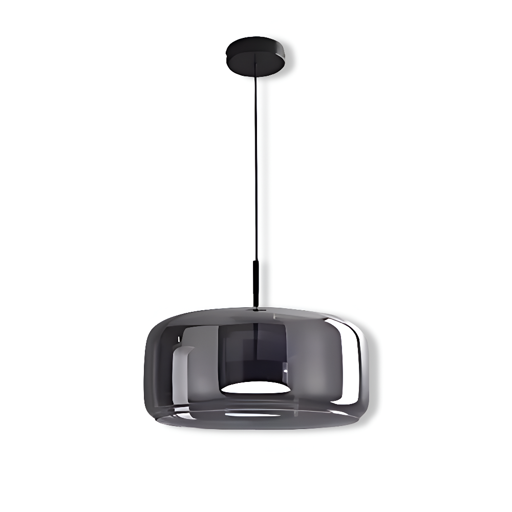 Luminaire chic en verre, suspension design pour entrée ou hall, accueil moderne et lumineux.