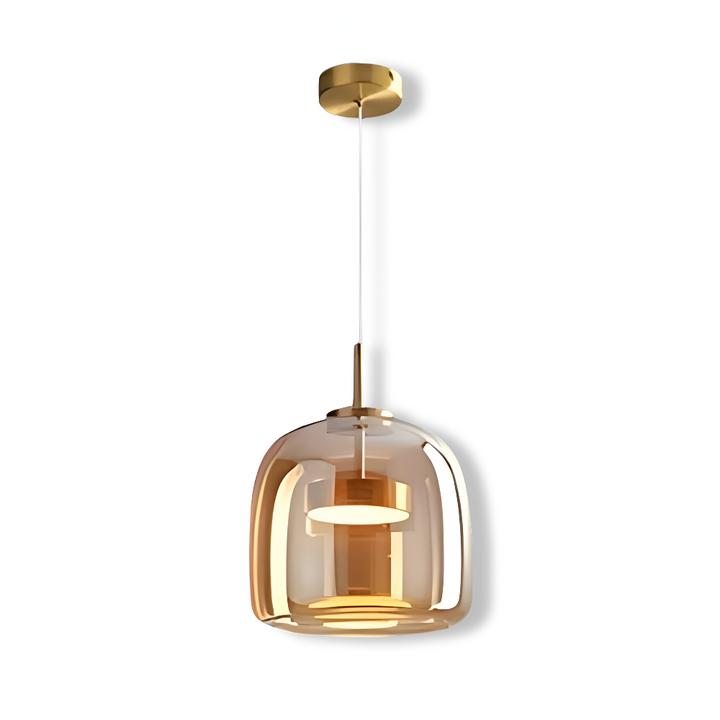 Suspension LED en verre, luminaire moderne pour éclairage d'appoint esthétique et fonctionnel.