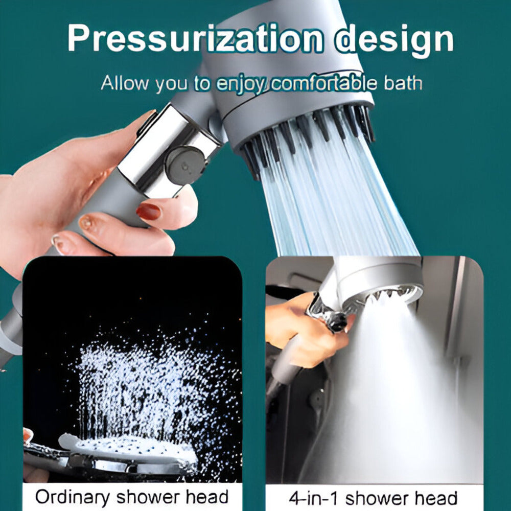 Tête de douche haute pression et filtrante avec jet réglable. Économie d'eau garantie, accessoire essentiel pour salle de bain.