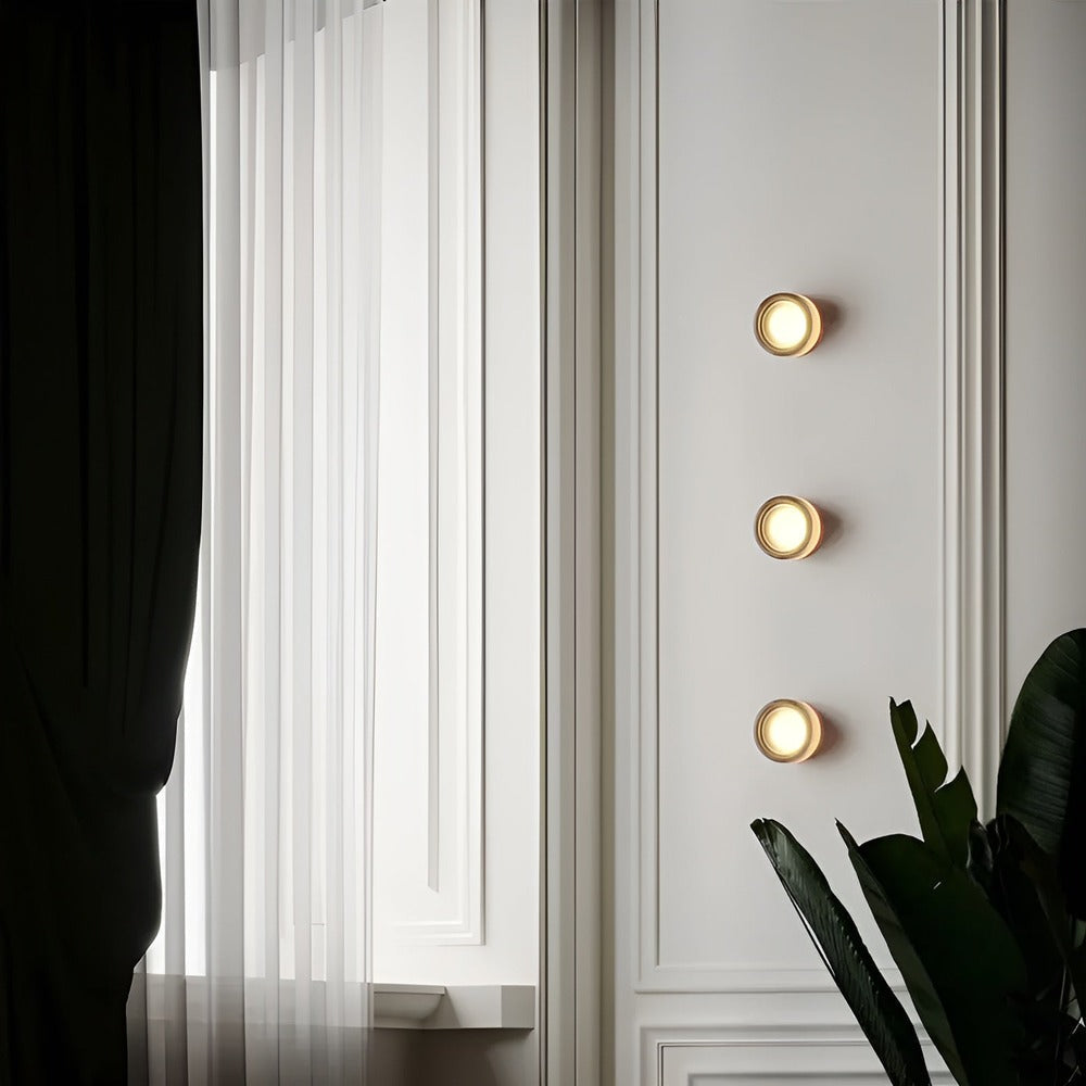 Lampe murale LED en verre, éclairage intérieur chaleureux, style nordique pour chambre.