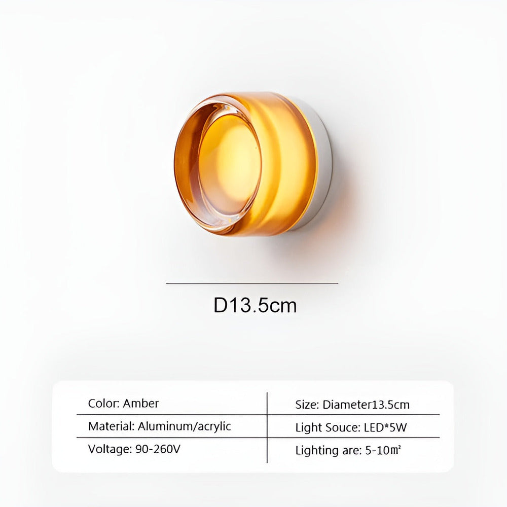 Lampe murale LED en verre, style scandinave minimaliste, éclairage doux chambre.