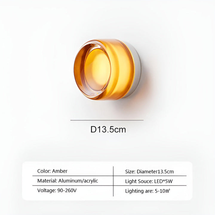 Lampe murale LED en verre, style scandinave minimaliste, éclairage doux chambre.