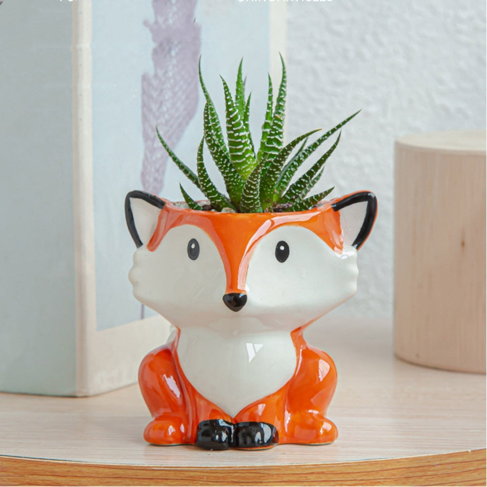 Vase créatif panda en céramique, parfait pour petites plantes d'intérieur et décoration originale.