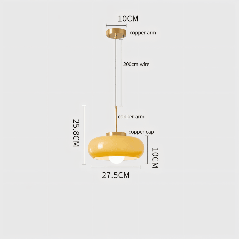 Lampe suspendue vintage Bauhaus, luminaire élégant pour décoration moderne.