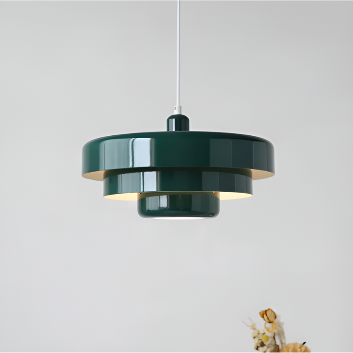 Luminaire suspension scandinave vintage, design élégant pour toute pièce, en aluminium.