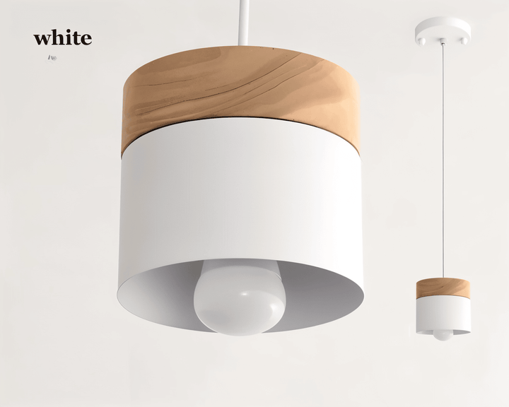 Suspension cylindrique diffusant une lumière douce et homogène, idéale pour éclairage d'ambiance.