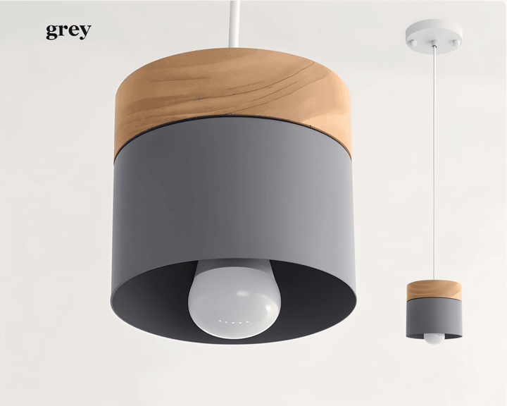 Suspension moderne cylindrique, luminaire design élégant pour une décoration intérieure actuelle.