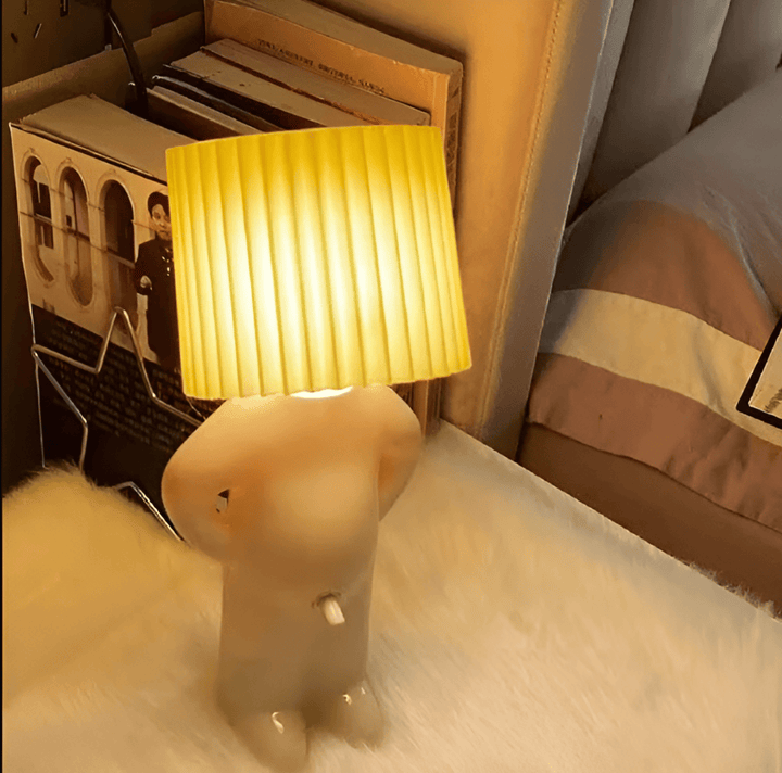 Veilleuse LED figurative, lampe de table douce pour chevet ou bureau, éclairage d'appoint.