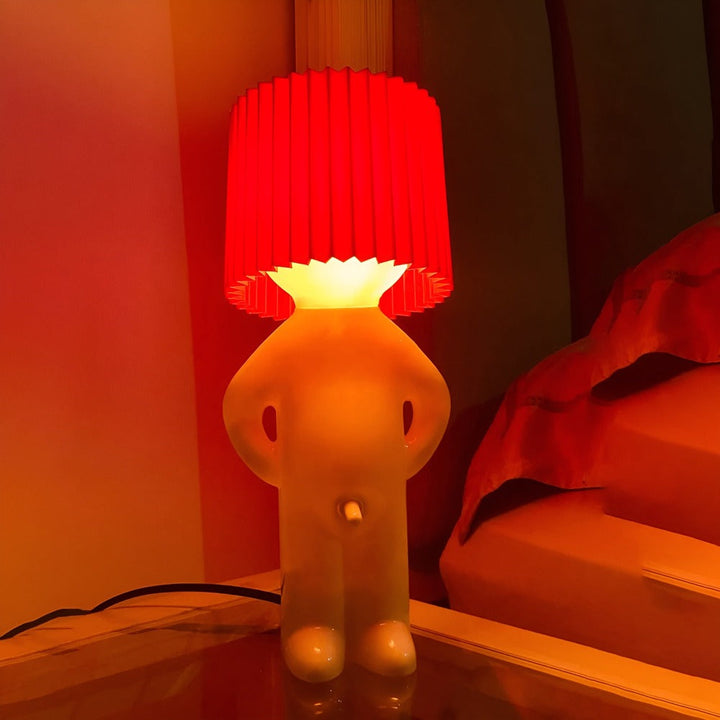 Lampe de table LED figurative, décoration lumineuse pour bureau ou salon, lumière d'ambiance.