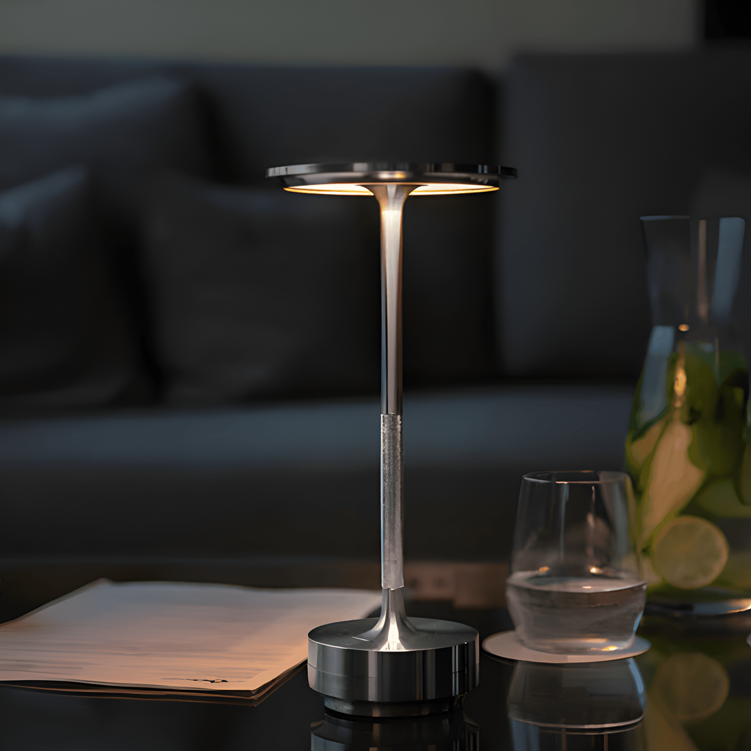 Lampe de table portable Lumalight LED, sans fil, pour éclairage d'ambiance extérieur ou intérieur, coloris noir.
