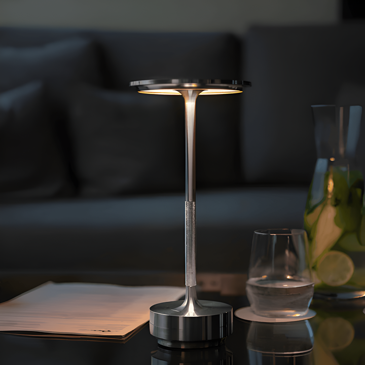 Lampe de table portable Lumalight LED, sans fil, pour éclairage d'ambiance extérieur ou intérieur, coloris noir.